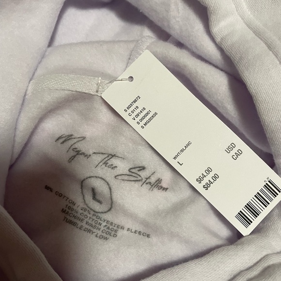 New With Tags Megan Thee Stallion Cropped Hoodie - Picture 4 of 5
